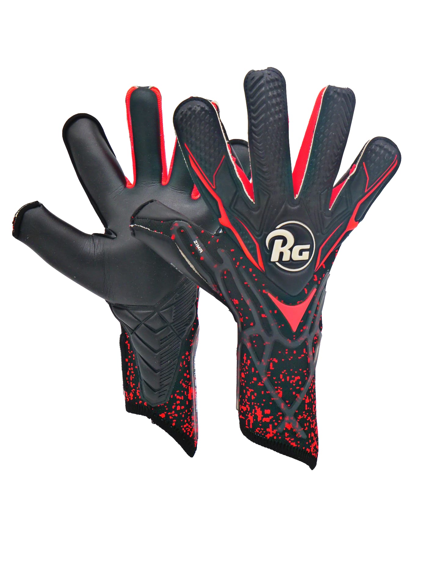 Guantes RG Titan Elite negro y rojo, par completo